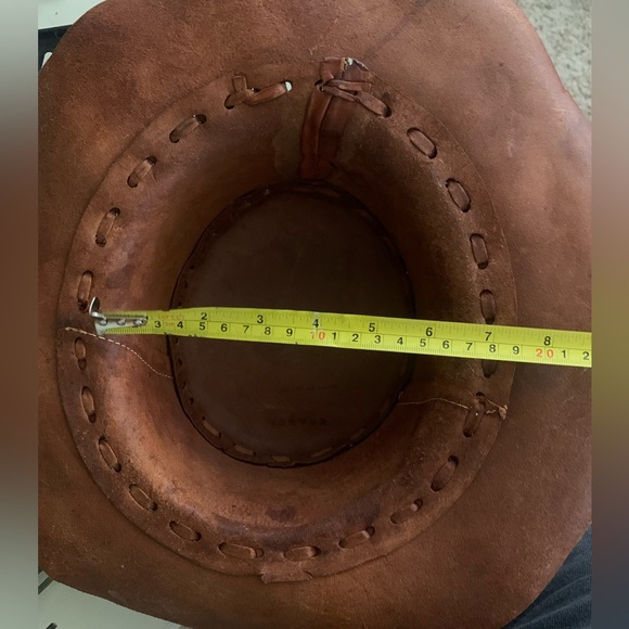 Hand stitched Leather Hat. Made in Mexico. - Picture 9 of 10